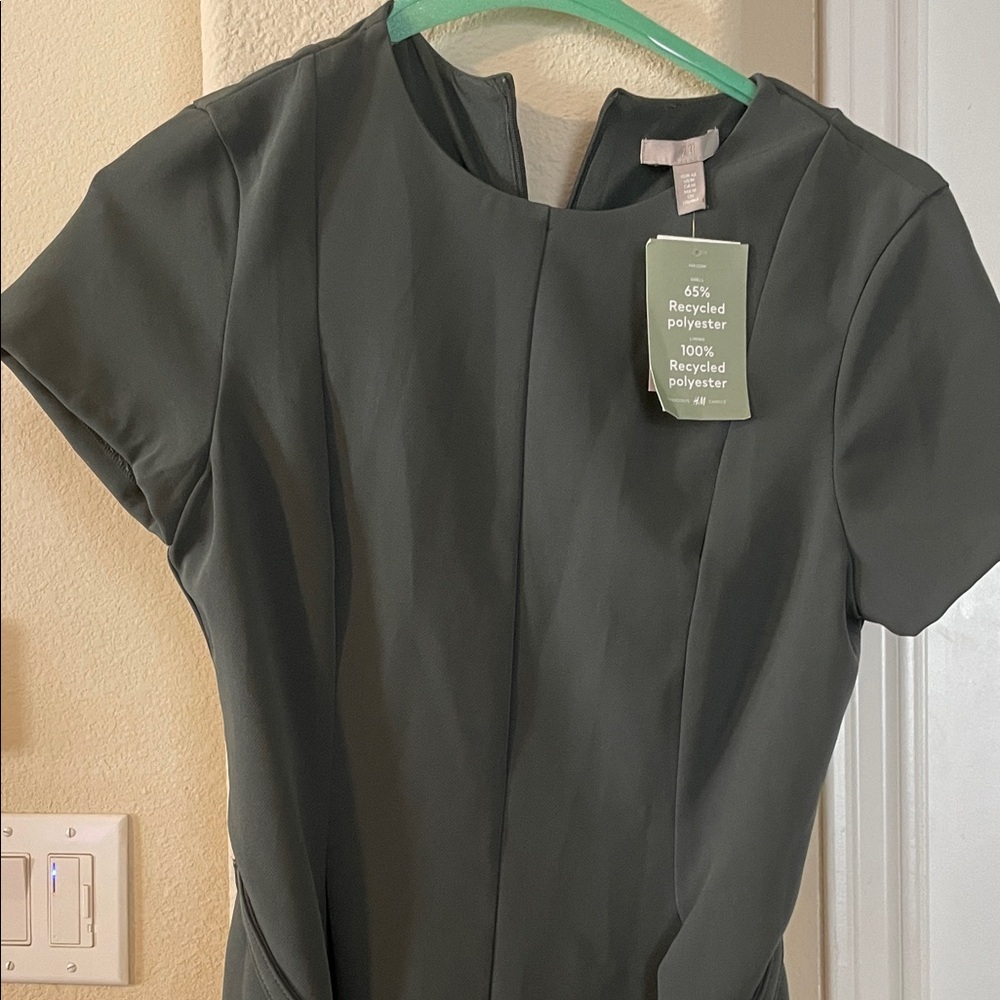 H&M Dark Green Mini Dress